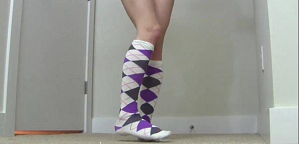  Do you like my sexy new knee high socks JOI